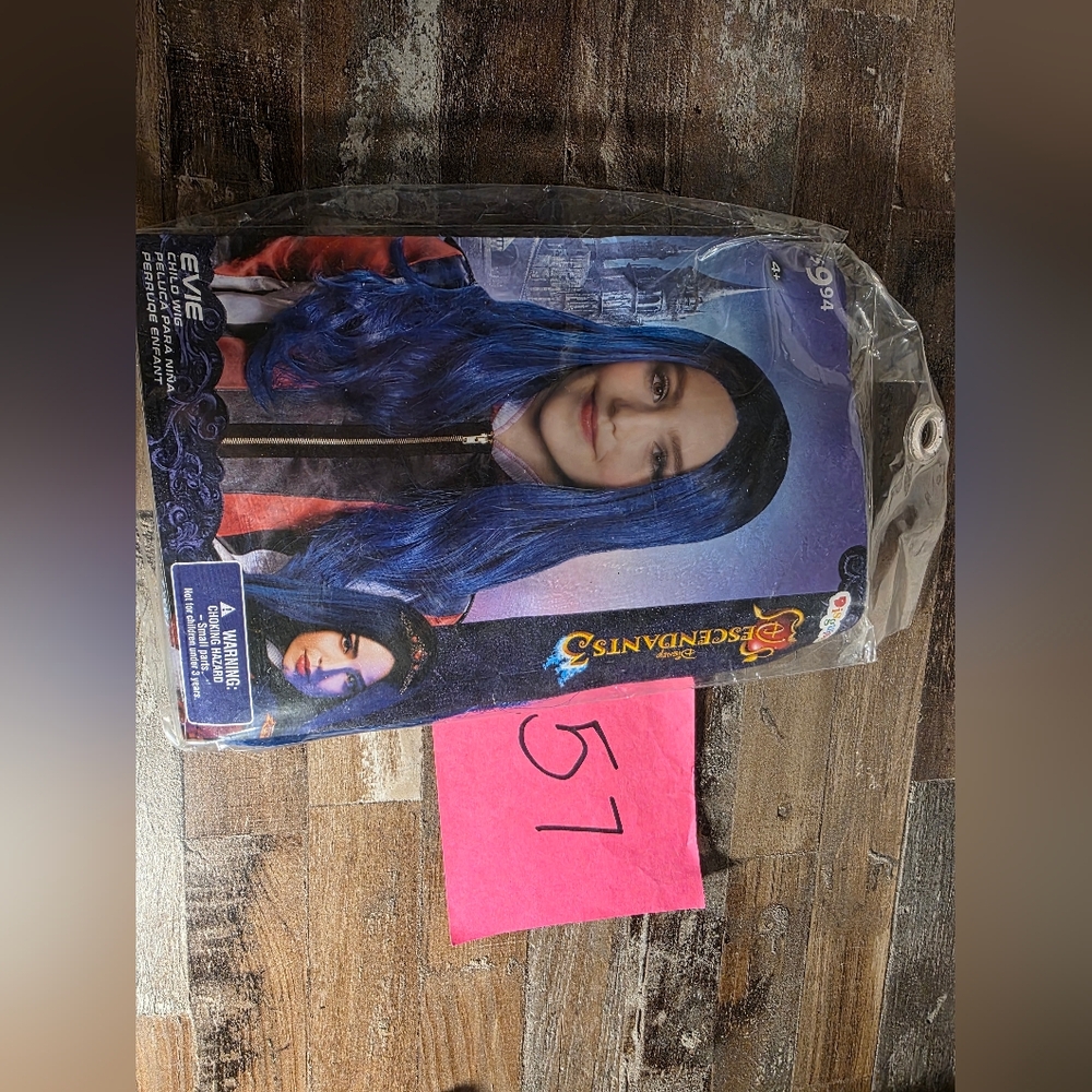 Disguise Disney Descendants 3 Evie Wig Girl Costume Accessory Blue Hair